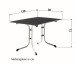 Klapptisch >Boulevard< in Schiefer anthrazit, vivodur ® - 120x73x80cm (BxHxT)