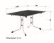 Klapptisch >Boulevard< in Schiefer anthrazit, vivodur ® - 140x73x90cm (BxHxT)