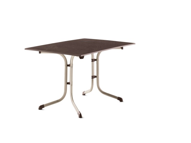 Klapptisch >Boulevard< in Schiefer Mocca, vivodur ® - 120x73x80cm (BxHxT)