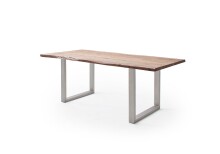 Baumkantentisch >Calabria< in Akazie natur lackiert - 180x77,5x100 (BxHxT)