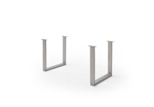 Baumkantentisch >Calabria< in Akazie grau lackiert - 160x76,5x90 (BxHxT)