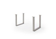 Baumkantentisch >Calabria< in Akazie grau lackiert - 180x77,5x100 (BxHxT)