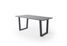 Baumkantentisch >Calabria< in Akazie grau  / anthrazit - 160x76,5x90 (BxHxT)