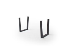 Baumkantentisch >Calabria< in Akazie grau  / anthrazit - 180x76,5x90 (BxHxT)