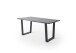 Baumkantentisch >Calabria< in Akazie grau  / anthrazit - 180x77,5x100 (BxHxT)