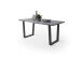 Baumkantentisch >Calabria< in Akazie grau  / anthrazit - 180x77,5x100 (BxHxT)