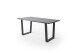 Baumkantentisch >Calabria< in Akazie grau  / anthrazit - 200x77,5x100 (BxHxT)