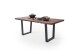 Baumkantentisch >Calabria< in Akazie walnuss/anthrazit - 240x79,5x100 (BxHxT)