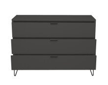 Schubkastenkommode >Bonnie< in anthrazit matt lack - 119x80x45cm (BxHxT)