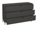 Schubkastenkommode >Bonnie< in anthrazit matt lack - 119x80x45cm (BxHxT)