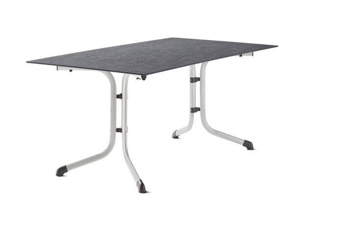 Klapptisch >Boulevard< in Schiefer anthrazit, Polytec® - 160x73x90cm (BxHxT)