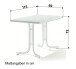 Klapptisch >Boulevard< in Mamor weiß, mecalit®-PRO - 115x72x69cm (BxHxT)