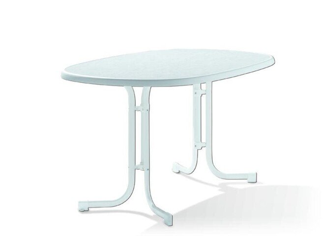Klapptisch >Boulevard< in Mamor weiß, mecalit®-PRO - 138x72x88cm (BxHxT)