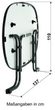 Klapptisch >Boulevard< in Mamor weiß, mecalit®-PRO - 138x72x88cm (BxHxT)