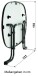Klapptisch >Boulevard< in Mamor weiß, mecalit®-PRO - 138x72x88cm (BxHxT)