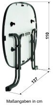Klapptisch >Boulevard< in Schiefer anthrazit, mecalit®-PRO - 138x72x88cm (BxHxT)