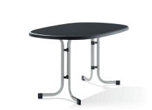 Klapptisch >Boulevard< in Schiefer anthrazit, mecalit®-PRO - 138x72x88cm (BxHxT)