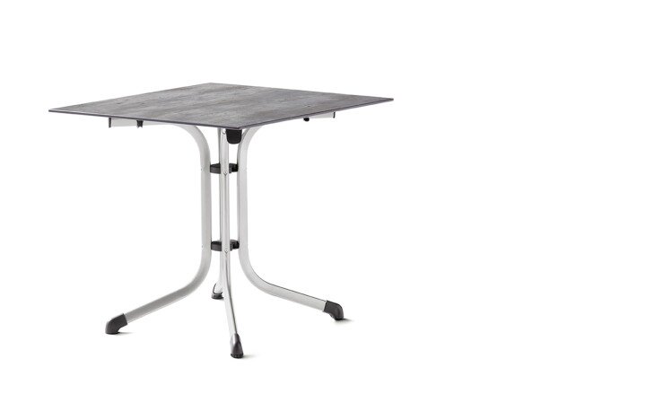 Klapptisch >Boulevard< in Beton hell, Polytec® - 80x73x80cm (BxHxT)