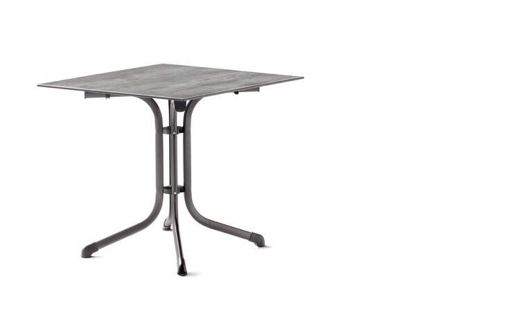 Klapptisch >Boulevard< in Beton hell, Polytec® - 80x73x80cm (BxHxT)