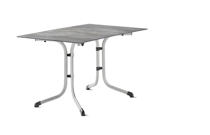 Klapptisch >Boulevard< in Beton hell, Polytec® - 120x73x80cm (BxHxT)