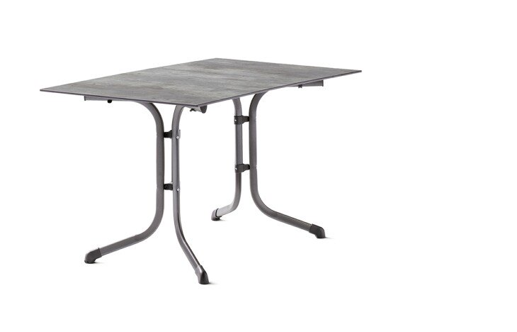 Klapptisch >Boulevard< in Beton hell, Polytec® - 120x73x80cm (BxHxT)