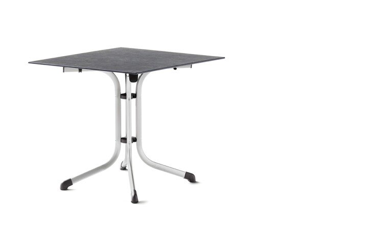 Klapptisch >Boulevard< in Schiefer anthrazit, Polytec® - 80x73x80cm (BxHxT)