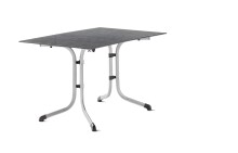 Klapptisch >Boulevard< in Schiefer anthrazit, Polytec® - 120x73x80cm (BxHxT)