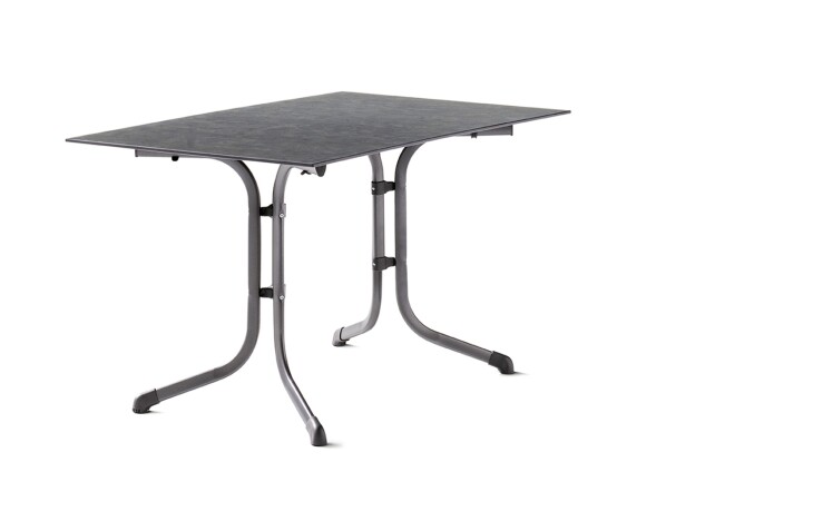 Klapptisch >Boulevard< in Schiefer anthrazit, Polytec® - 120x73x80cm (BxHxT)