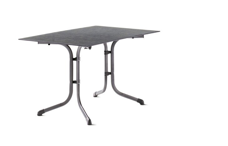 Klapptisch >Boulevard< in Schiefer anthrazit, Polytec® - 120x73x80cm (BxHxT)