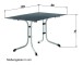Klapptisch >Boulevard< in Schiefer anthrazit, Polytec® - 120x73x80cm (BxHxT)