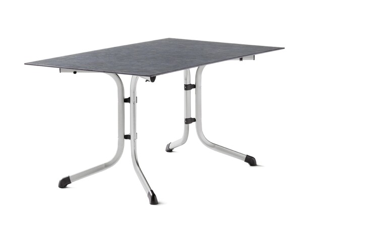 Klapptisch >Boulevard< in Schiefer anthrazit, Polytec® - 140x73x90cm (BxHxT)