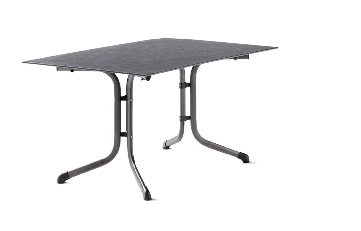 Klapptisch >Boulevard< in Schiefer anthrazit, Polytec® - 140x73x90cm (BxHxT)