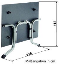 Klapptisch >Boulevard< in Schiefer anthrazit, Polytec® - 140x73x90cm (BxHxT)