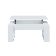 Wohnzimmer-Set >Ethna< in Artik-Weiß / Natur - 200x47x40 (BxHxT)
