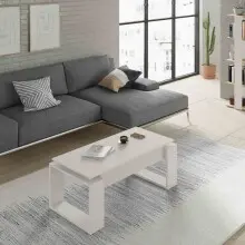 Wohnzimmer-Set >Ethna< in Artik-Weiß / Natur...