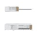 Wohnzimmer-Set >Ethna< in Artik-Weiß / Natur - 200x47x40 (BxHxT)