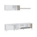 Wohnzimmer-Set >Ethna< in Artik-Weiß / Natur - 200x47x40 (BxHxT)
