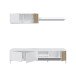 Wohnzimmer-Set >Ethna< in Artik-Weiß / Natur - 200x47x40 (BxHxT)