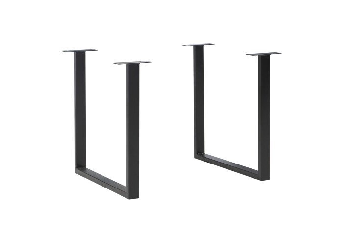 Tischbein >Tables< in schwarz, Metall - 71x70,3x19,2cm (BxHxT)