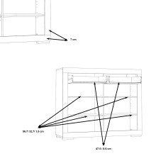 Schuhschrank >Attrus< in Weiss Glanz / Sandeiche  - 118,6x96,9x36,3cm (BxHxT)