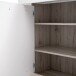 Schuhschrank >Attrus< in Weiss Glanz / Sandeiche  - 118,6x96,9x36,3cm (BxHxT)