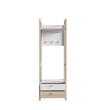 Kompaktgarderobe >Hoyvik< in Sonoma Eiche / Weiss  - 66,4x200,1x41,2cm (BxHxT)