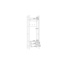 Kompaktgarderobe >Hoyvik< in Sonoma Eiche / Weiss  - 66,4x200,1x41,2cm (BxHxT)