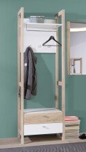 Kompaktgarderobe >Hoyvik< in Sonoma Eiche / Weiss...