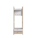 Kompaktgarderobe >Hoyvik< in Sonoma Eiche / Weiss  - 66,4x200,1x41,2cm (BxHxT)