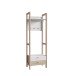 Kompaktgarderobe >Hoyvik< in Sonoma Eiche / Weiss  - 66,4x200,1x41,2cm (BxHxT)