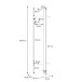 Garderobenpaneel >Attrus< in Sandeiche  - 40x198,5x38,5cm (BxHxT)