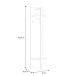 Garderobenpaneel >Attrus< in Sandeiche  - 40x198,5x38,5cm (BxHxT)