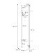 Garderobenpaneel >Attrus< in Sandeiche  - 40x198,5x38,5cm (BxHxT)