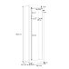 Garderobenschrank >Attrus< in Weiss Glanz / Sandeiche - 58,4x198,5x36,3 (BxHxT)